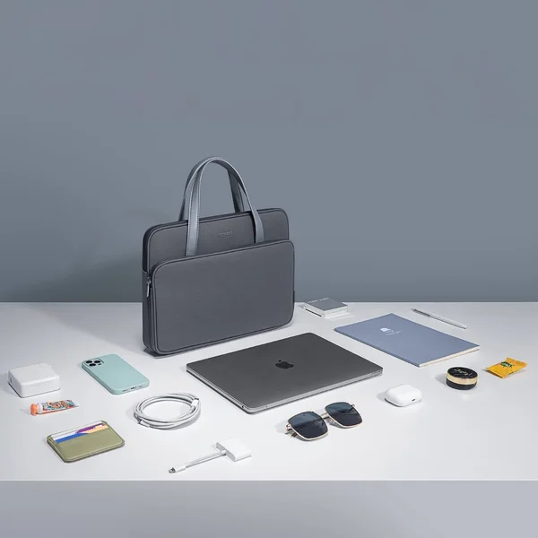 tomtoc Premium Briefcase 14" MacBook Pro (2021) šedý - Pouzdra - Obrázek H81PF00101