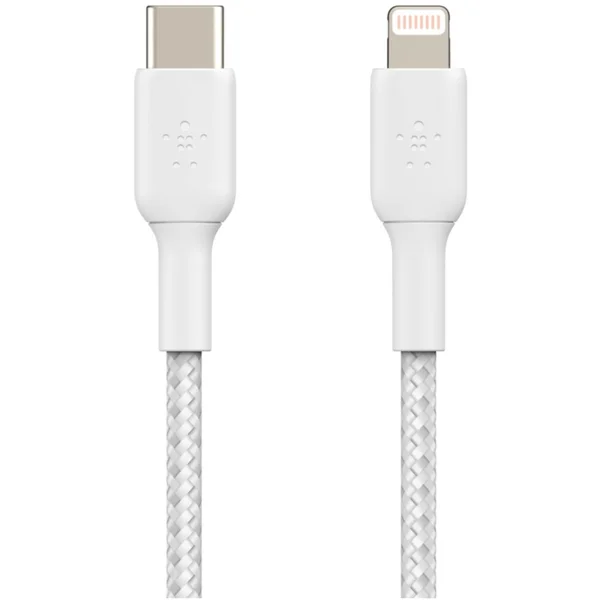 Belkin BOOST Charge Braided USB-C/Lightning napájecí kabel 2m bílý - Kabely a redukce - Obrázek H889400301