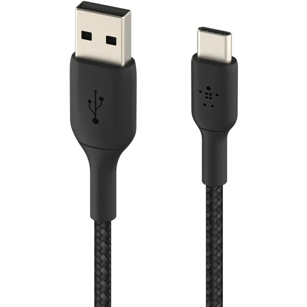 Belkin BOOST Charge Braided USB-C/USB-A napájecí kabel 2m černý - Kabely a redukce - Obrázek H8C9400301