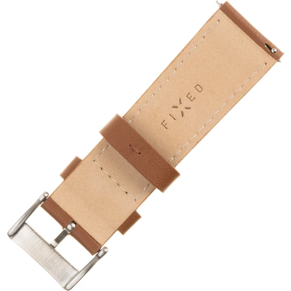 FIXED Leather Strap kožený řemínek s šířkou 20mm pro smartwatch hnědý - Řemínky - Obrázek H95E300401