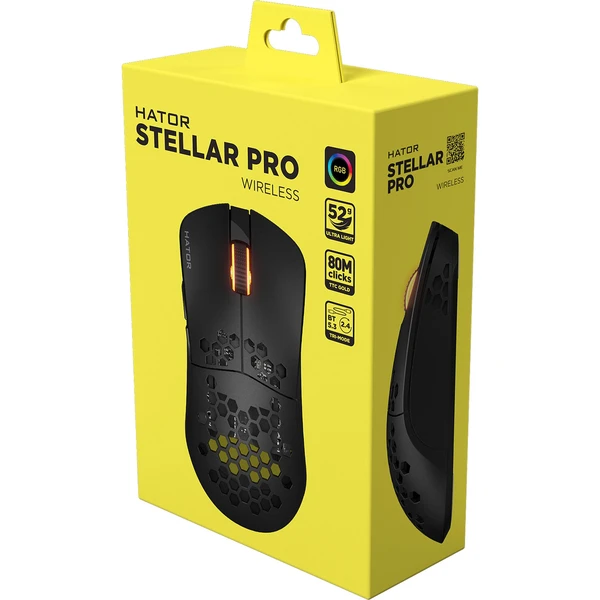 HATOR Stellar PRO bezdrátová herní myš černá - Myši - Obrázek H9AE000J01