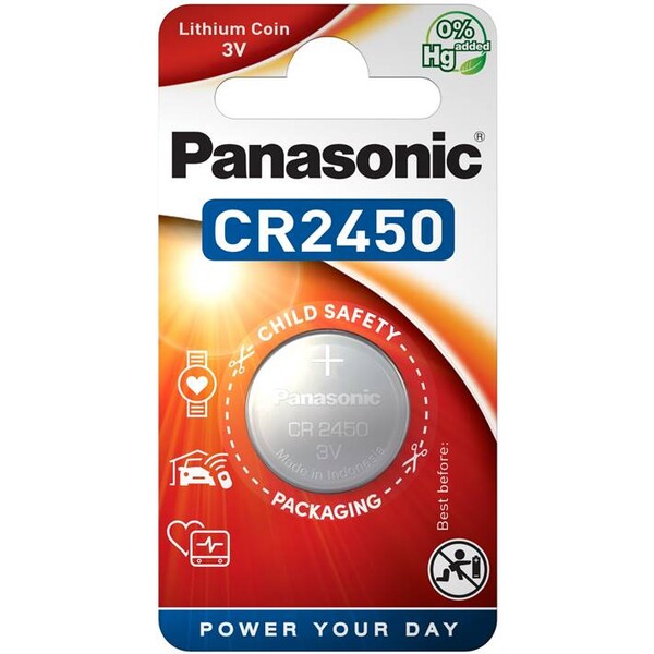 Panasonic CR2450 (knoflíková) lithiová baterie (1ks)
