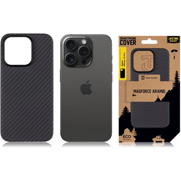 Tactical MagForce Aramid kryt Apple iPhone 15 Pro Black - Pouzdra - Obrázek HAS5000701