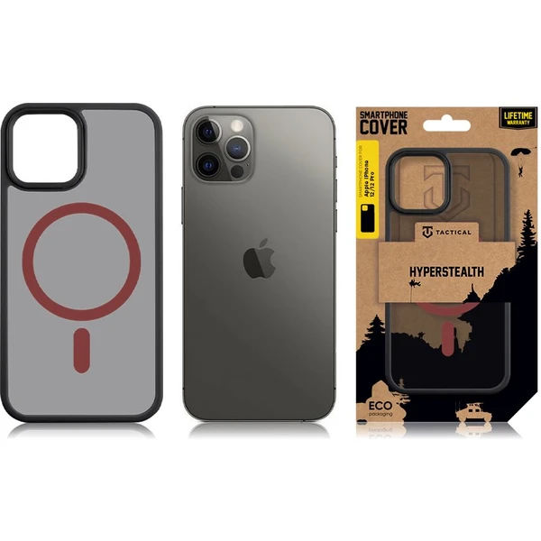 Tactical MagForce Hyperstealth 2.0 kryt iPhone 12/12 Pro Black/Red - Pouzdra - Obrázek HB55000P01