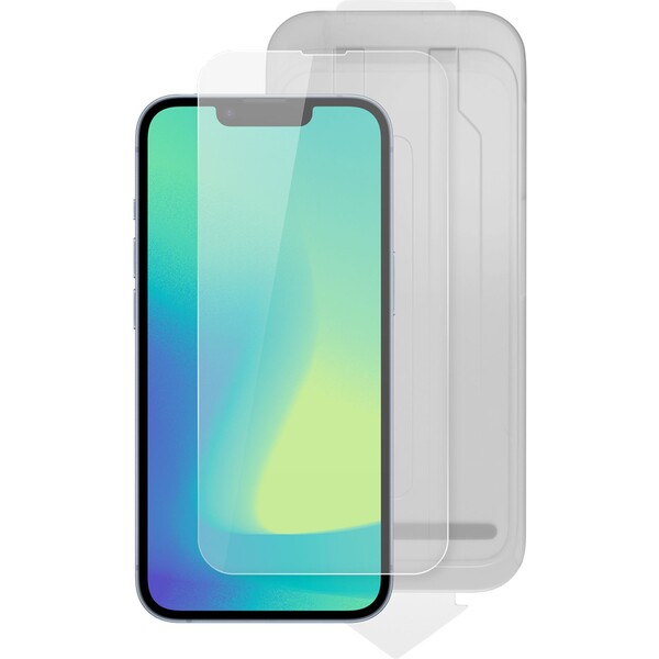 Spello Glass iPhone 13/13 Pro/14 s instalačním rámečkem Čirá