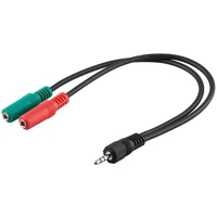 PremiumCord 3,5mm/2x 3,5mm redukce černá - Kabely a redukce