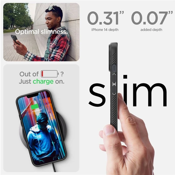 Spigen Liquid Air kryt iPhone 14 černý - Pouzdra - Obrázek HC3H300401