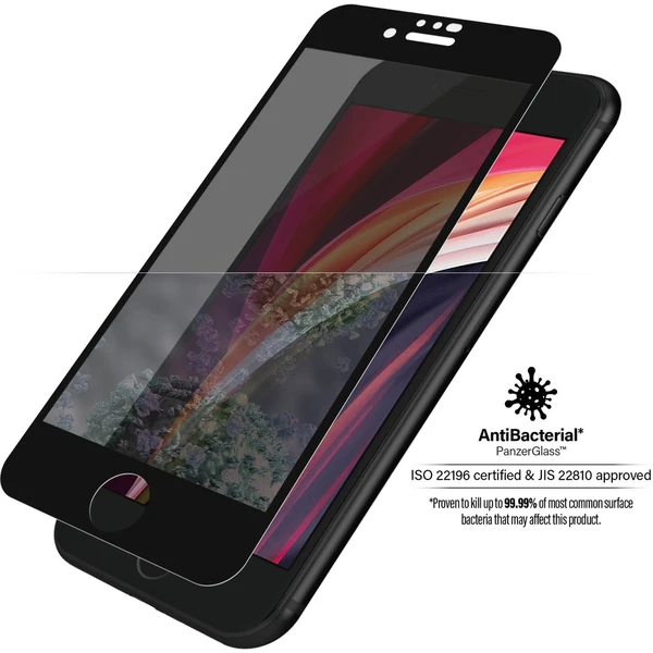 PanzerGlass Edge-to-Edge Privacy Apple iPhone 6/6s/7/8/SE (20/22) černé - Ochranné folie a skla - Obrázek HCQ6000601