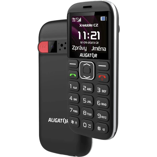 Aligator A720 4G Senior + nabíjecí stojánek černý - Mobilní telefony - Obrázek HDP0000L01