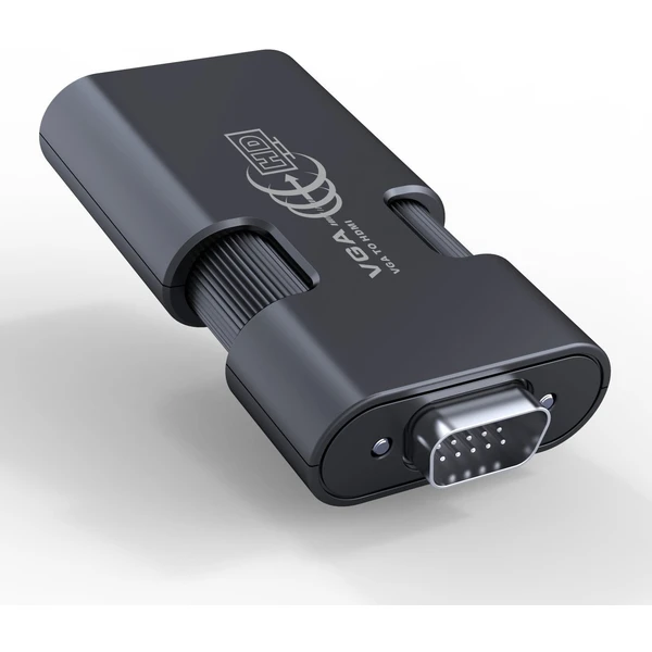 PremiumCord VGA + 3,5mm -> HDMI elektronická redukce černá - Kabely a redukce - Obrázek HDSU000501