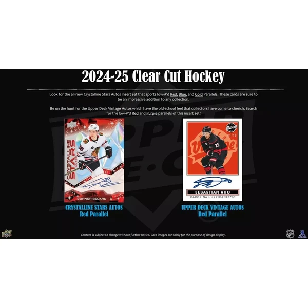 Hokejové karty 2024-25 Upper Deck Clear Cut Hockey Hobby Box - Hokejové karty - Obrázek HDUG000K01