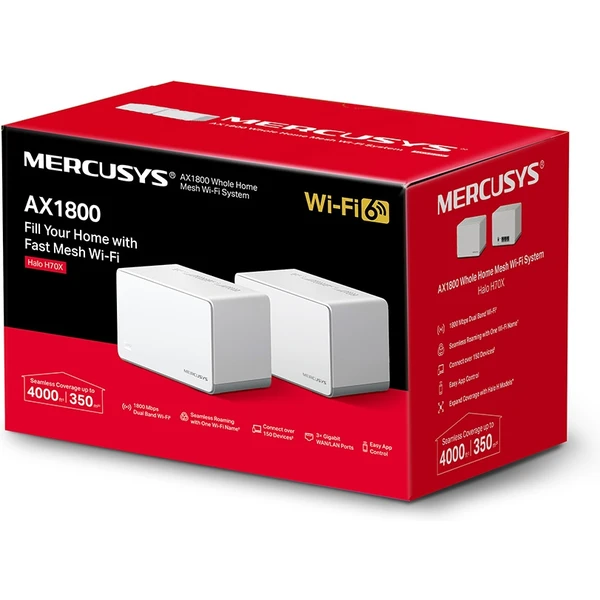 Mercusys Halo H70X mesh systém 2ks bílý - Mesh systémy - Obrázek HE76700301