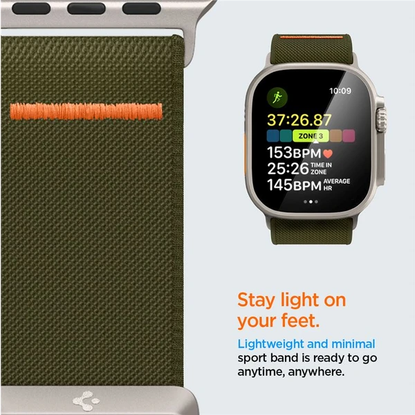 Spigen Lite Fit Ultra řemínek Apple Watch 49/46/45/44/42mm zelený - Řemínky - Obrázek HEN2000P01