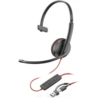 Poly Blackwire 3210 Monaural sluchátka černá  - Sluchátka
