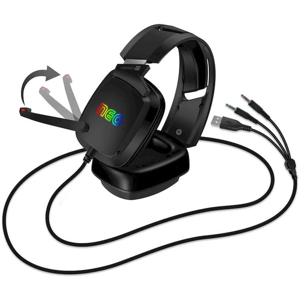 CONNECT IT NEO herní sluchátka černá  - Sluchátka - Obrázek HGTE000K01