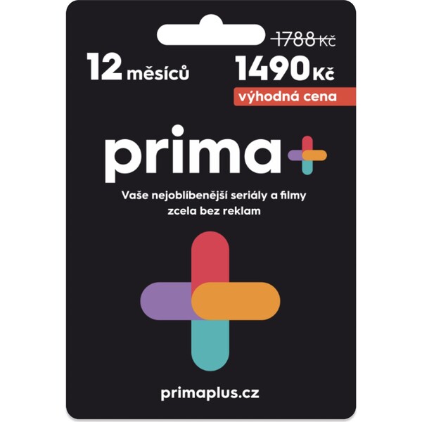 Dárková karta PRIMA+ 12 měsíční předplatné