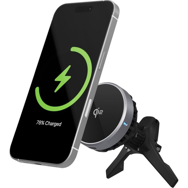 Spello ForceDrive Qi2 Cooling magnetická bezdrátová nabíječka do auta černá