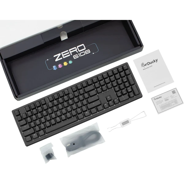 Ducky Zero 6108  MX2A Red bezdrátová herní klávesnice (US) černá - Klávesnice - Obrázek HI0D000O01