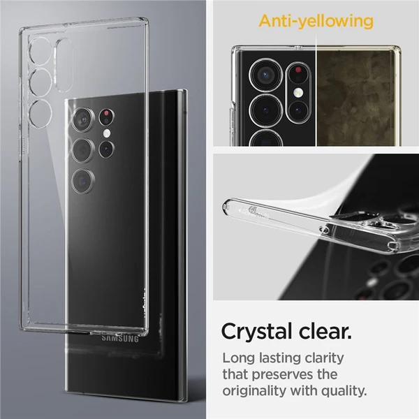 Spigen Liquid Crystal kryt Samsung Galaxy S22 Ultra čirý - Pouzdra - Obrázek HIGY600301