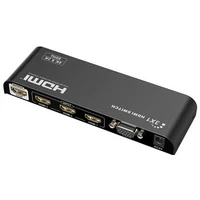 PremiumCord 4Kx2K@60Hz HDMI switch 3:1 kovový s dálkovým ovladačem a napájecím adaptérem - Ostatní