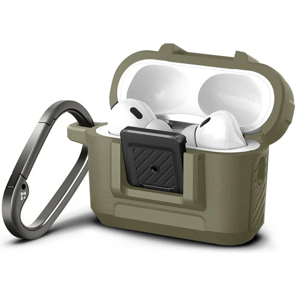 Spigen Lock Fit odolné pouzdro Apple AirPods Pro 2 gen. vintage khaki - Pouzdra - Obrázek HKK0000N01