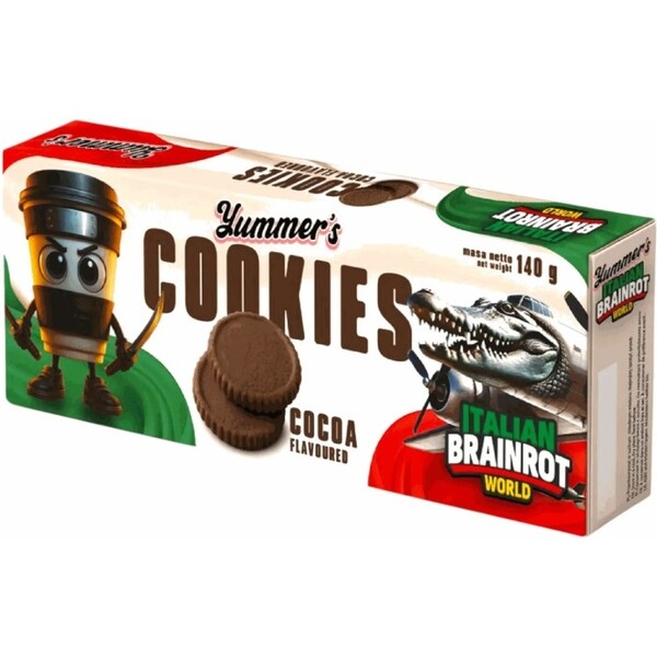 Sušenky Yummer's Italian Brainrot Crocodrillo - Kakaové 140 g