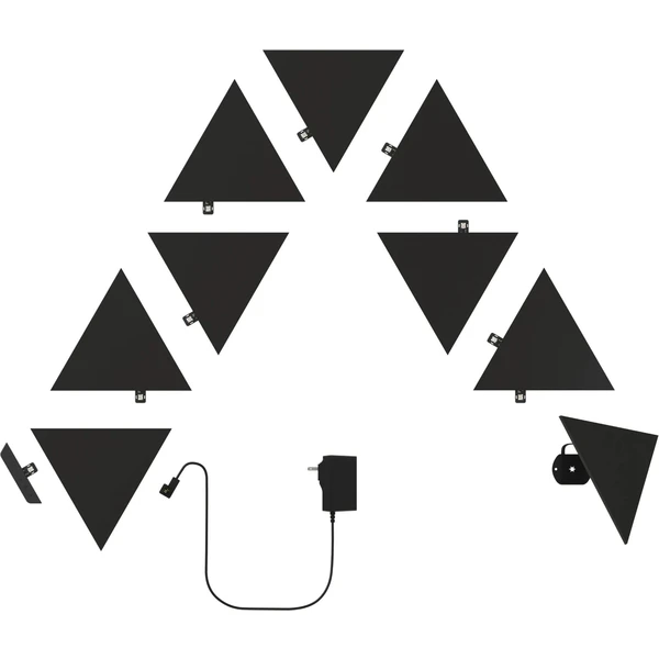 Nanoleaf Shapes Black Triangles Starter Kit chytré trojúhelníkové osvětlení, 9 kusů - Chytrá osvětlení - Obrázek HLN0000N01