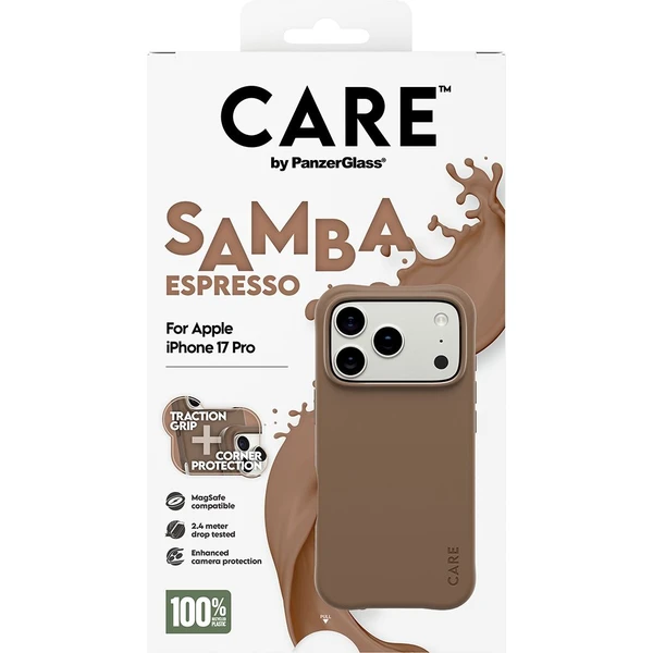 PanzerGlass® CARE Samba kryt s MagSafe Apple iPhone 17 Pro Espresso - Pouzdra - Obrázek HMDH000K01