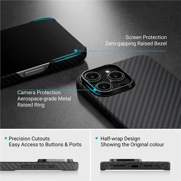 Pitaka MagEZ 3 1500D case, black/grey - iPhone 14 Pro - Pouzdra - Obrázek HML9000601