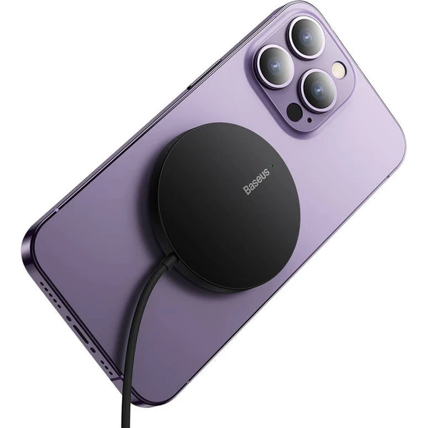 Baseus Bezdrátová nabíječka do sítě Simple Mini3 15W USB-C černá - Nabíječky - Obrázek HMS5000N01