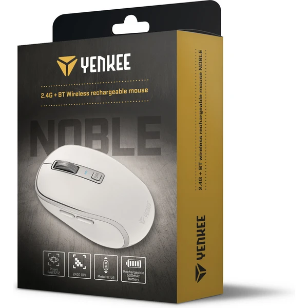 YENKEE NOBLE 2085WE bezdrátová myš bílá - Myši - Obrázek HMVL300401