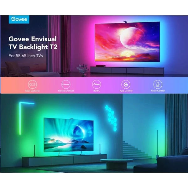 Govee TV Backlight T2 55-65" s duální kamerou - Chytrá osvětlení - Obrázek HOG4000J01