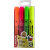 Kores HIGH LINER PLUS popisovače set 4 barev - Popisovače