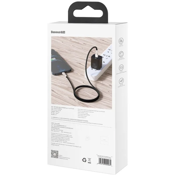 Baseus Cafule USB-C/Lightning napájecí kabel 20W 2m černý - Kabely a redukce - Obrázek HSKGF00101