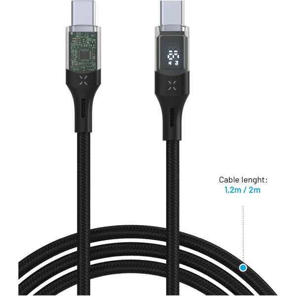 FIXED USB-C/USB-C napájecí kabel 100W 2m černý - Kabely a redukce - Obrázek HSM5000J01