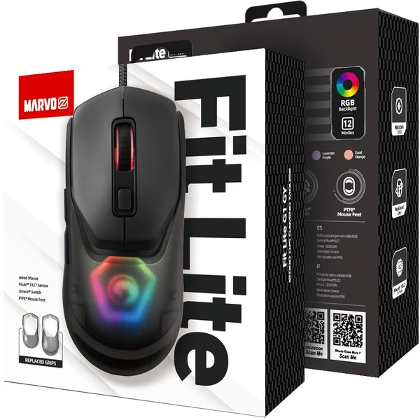 Marvo FIT LITE G1 herní drátová myš černá - Myši - Obrázek HTGL300401