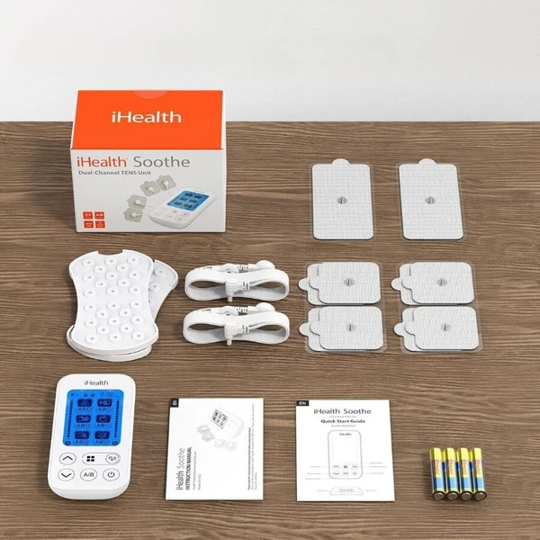 iHealth Soothe TENS duální elektrostimulátor s příslušenstvím bílý - Masážní přístroje - Obrázek HU6G000K01