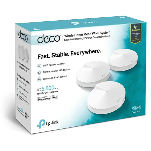 TP-Link Deco M5 mesh systém 3ks bílý - Mesh systémy - Obrázek HUYN600301