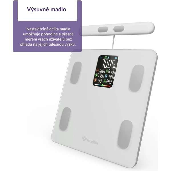 TrueLife FitScale W8 chytrá váha bílá - Chytré váhy - Obrázek HVUL000K01
