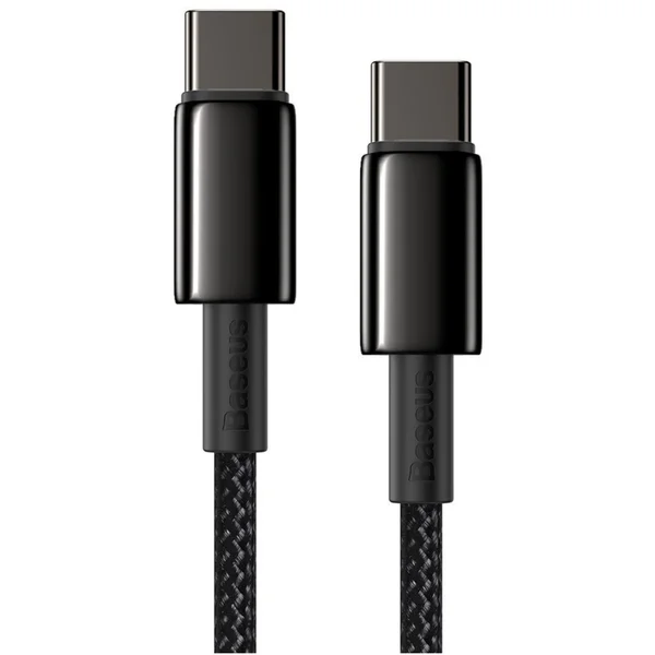 Baseus Tungsten Gold USB-C/USB-C napájecí kabel 100W 2m černý - Kabely a redukce - Obrázek HWKGF00101