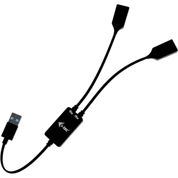 i-tec USB-A Hub 2v1 černý Černá