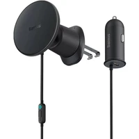Baseus Magnetický držák do ventilační mřížky s nabíječkou USB-C 15W+25W černý - Držáky