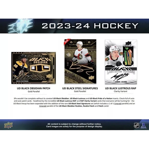 Hokejové karty 2023-24 Upper Deck SPx Hockey Hobby Box - Hokejové karty - Obrázek I0U6000P01