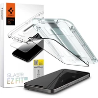 Spigen Glass tR EZ Fit HD tvrzené sklo iPhone 15 Pro černé - Ochranné folie a skla