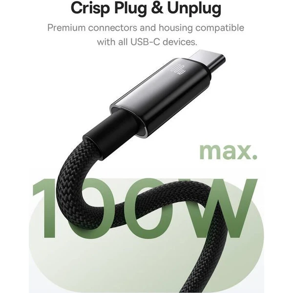 Baseus Tungsten Gold USB-A/USB-C magnetický napájecí kabel 100W 1m černý - Kabely a redukce - Obrázek I12R000K01