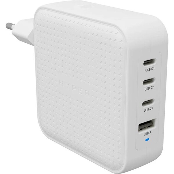 Hyper® HyperJuice® 100W USB-C GaN nabíjecí adaptér (3xUSB-C + 1xUSB-A) bílý Bílá