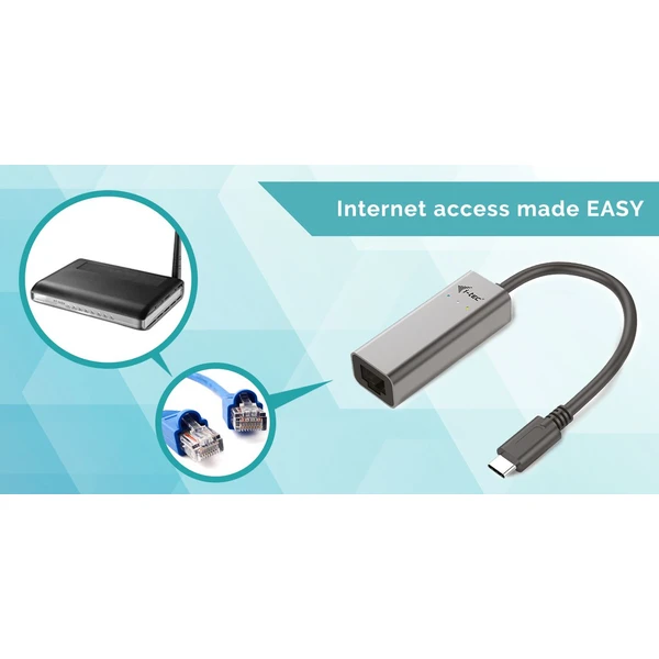 i-tec USB-C Metal Gigabit Ethernet adapter - Síťové adaptéry - Obrázek I1HA000501