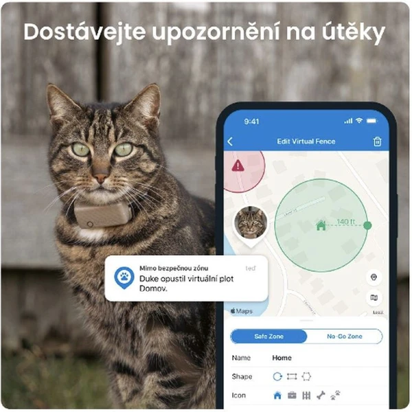 Tractive GPS CAT Mini tracker polohy a aktivity pro kočky hnědý - GPS moduly - Obrázek I1L5000J01