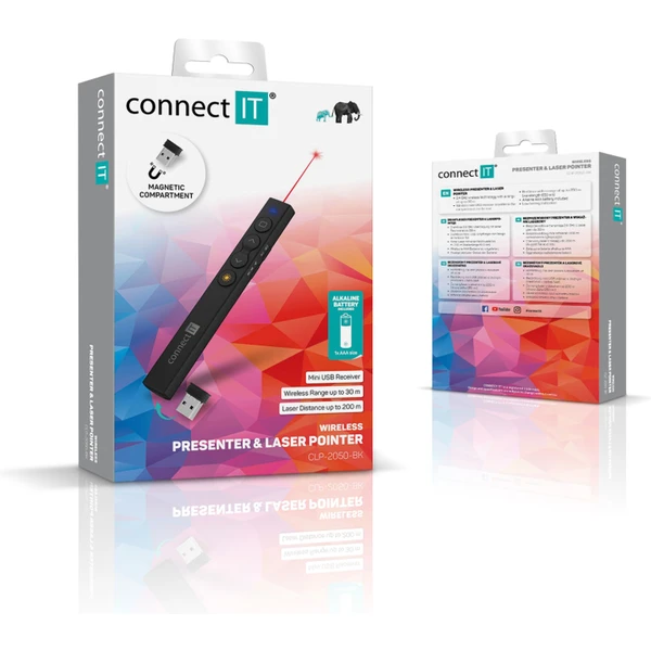 CONNECT IT laserové ukazovátko (AAA baterie) černé - Ovladače - Obrázek I1N0000P01