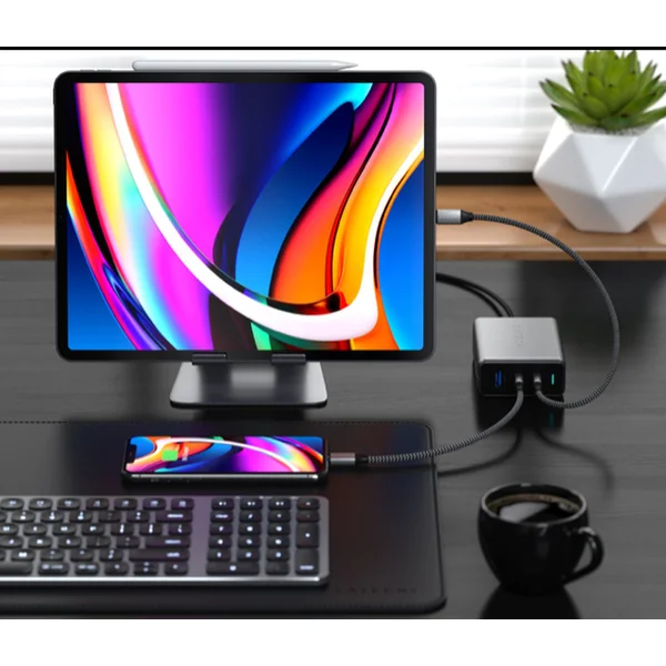 Satechi 100W USB-C PD GaN nabíječka šedá - Nabíječky - Obrázek I2AT000501